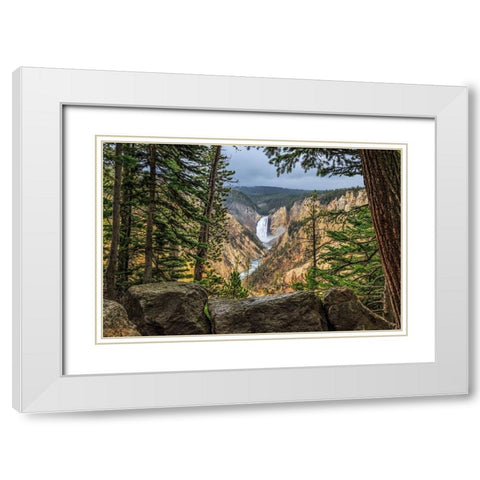 Artist Point 2 White Modern Wood Framed Art Print with Double Matting by Galloimages Online