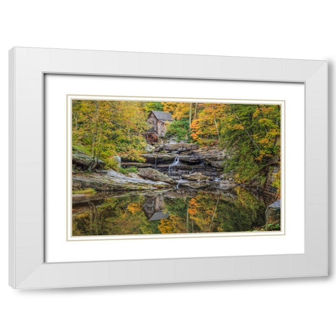 Grist Mill Fall 2013 2 White Modern Wood Framed Art Print with Double Matting by Galloimages Online