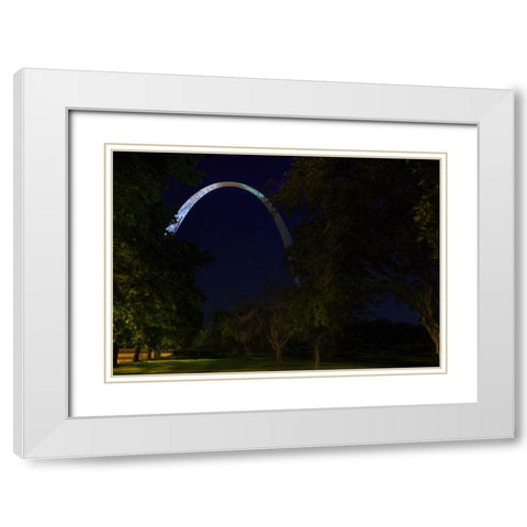 Arch In The Park White Modern Wood Framed Art Print with Double Matting by Galloimages Online