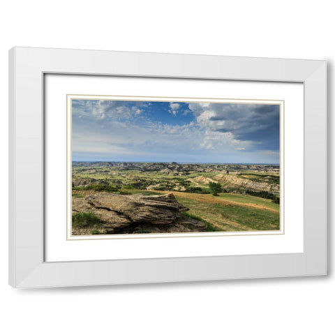 Bucks Hill View White Modern Wood Framed Art Print with Double Matting by Galloimages Online