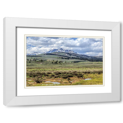 Electric Peak White Modern Wood Framed Art Print with Double Matting by Galloimages Online