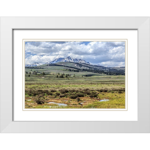 Electric Peak White Modern Wood Framed Art Print with Double Matting by Galloimages Online