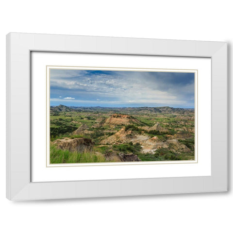 Painted Canyon 1 White Modern Wood Framed Art Print with Double Matting by Galloimages Online