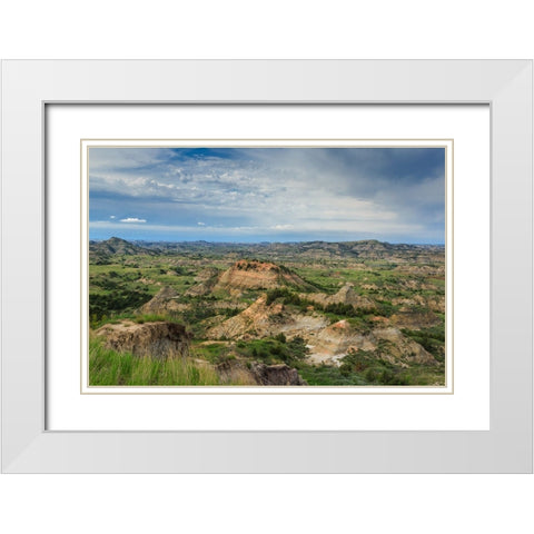 Painted Canyon 1 White Modern Wood Framed Art Print with Double Matting by Galloimages Online