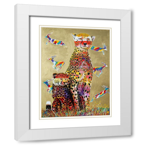 African Watch White Modern Wood Framed Art Print with Double Matting by Stevenson, Graeme