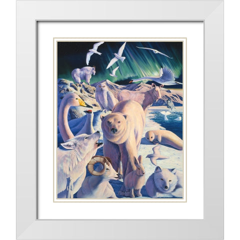 Arctic Mysteries White Modern Wood Framed Art Print with Double Matting by Stevenson, Graeme