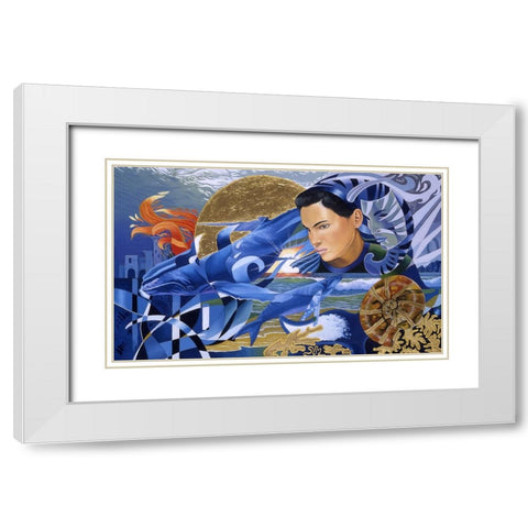 Atlantis Rising White Modern Wood Framed Art Print with Double Matting by Stevenson, Graeme