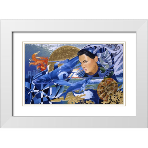 Atlantis Rising White Modern Wood Framed Art Print with Double Matting by Stevenson, Graeme