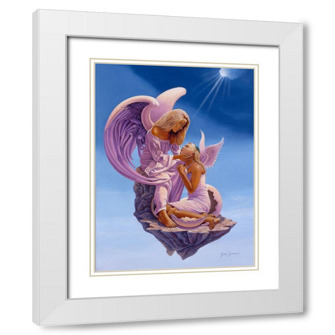 Birth Of An Angel White Modern Wood Framed Art Print with Double Matting by Stevenson, Graeme