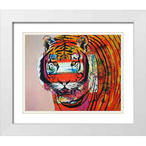 Burning Bright Eyes White Modern Wood Framed Art Print with Double Matting by Stevenson, Graeme