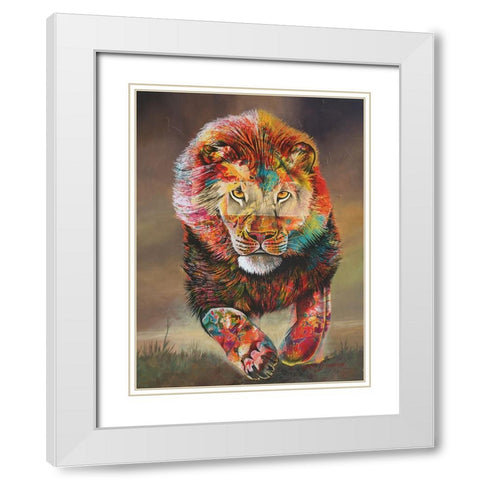 Colours Of Fear White Modern Wood Framed Art Print with Double Matting by Stevenson, Graeme