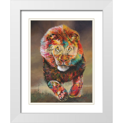 Colours Of Fear White Modern Wood Framed Art Print with Double Matting by Stevenson, Graeme