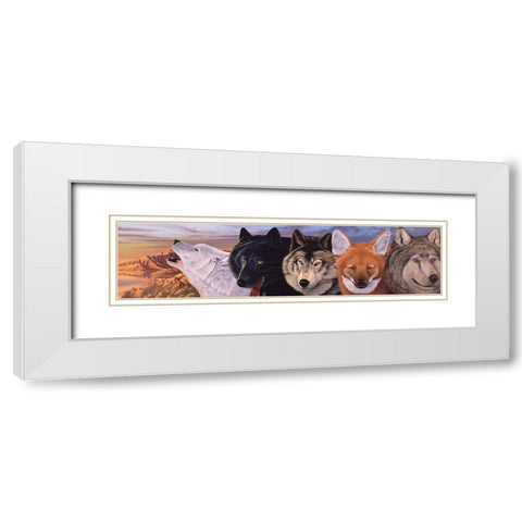 Connections 2 White Modern Wood Framed Art Print with Double Matting by Stevenson, Graeme