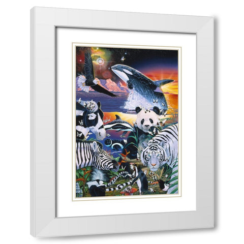 Ebony And Ivory White Modern Wood Framed Art Print with Double Matting by Stevenson, Graeme