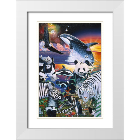 Ebony And Ivory White Modern Wood Framed Art Print with Double Matting by Stevenson, Graeme