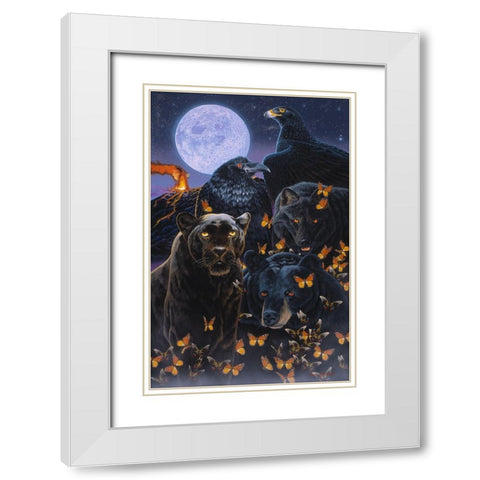 Ebony White Modern Wood Framed Art Print with Double Matting by Stevenson, Graeme