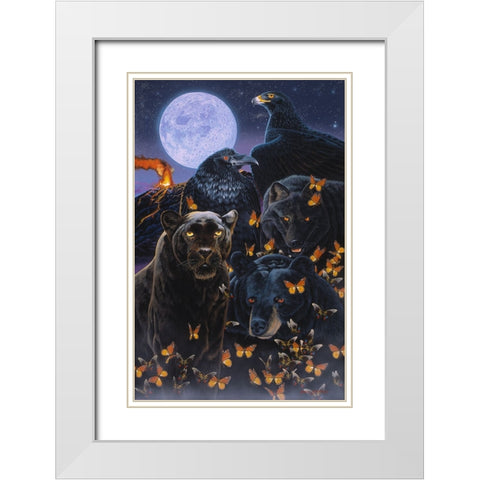 Ebony White Modern Wood Framed Art Print with Double Matting by Stevenson, Graeme
