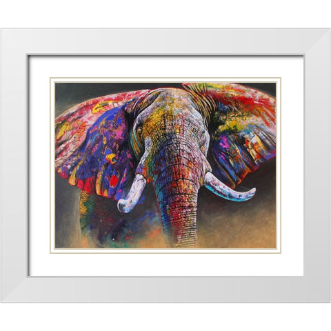 Electric Charge White Modern Wood Framed Art Print with Double Matting by Stevenson, Graeme