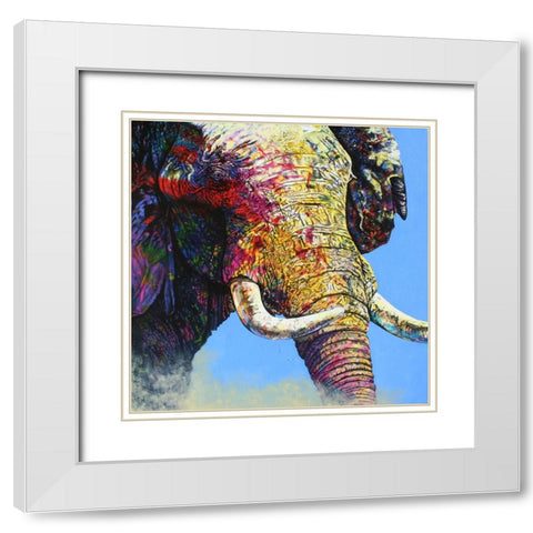 Electric Matriarch White Modern Wood Framed Art Print with Double Matting by Stevenson, Graeme