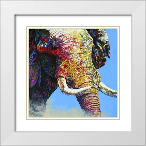 Electric Matriarch White Modern Wood Framed Art Print with Double Matting by Stevenson, Graeme