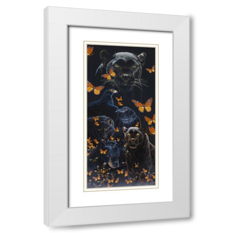 Gaurdian Angel White Modern Wood Framed Art Print with Double Matting by Stevenson, Graeme