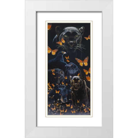 Gaurdian Angel White Modern Wood Framed Art Print with Double Matting by Stevenson, Graeme