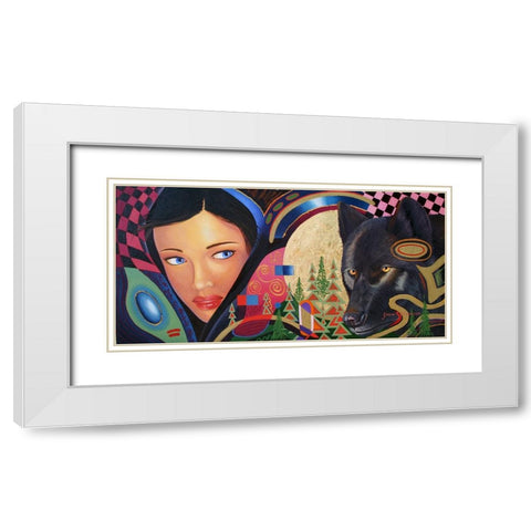 In The Forest White Modern Wood Framed Art Print with Double Matting by Stevenson, Graeme