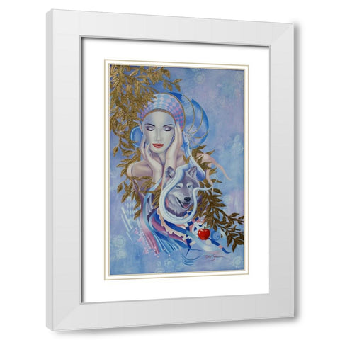 In The Garden Of Good And Evil White Modern Wood Framed Art Print with Double Matting by Stevenson, Graeme