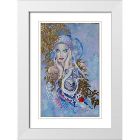 In The Garden Of Good And Evil White Modern Wood Framed Art Print with Double Matting by Stevenson, Graeme