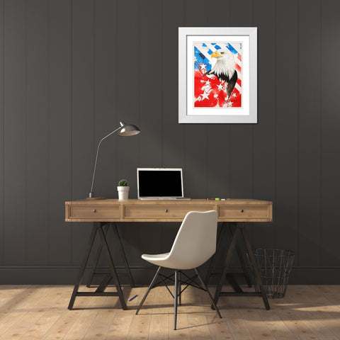 Liberty 2 White Modern Wood Framed Art Print with Double Matting by Stevenson, Graeme