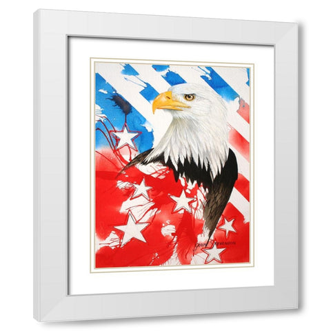 Liberty 2 White Modern Wood Framed Art Print with Double Matting by Stevenson, Graeme