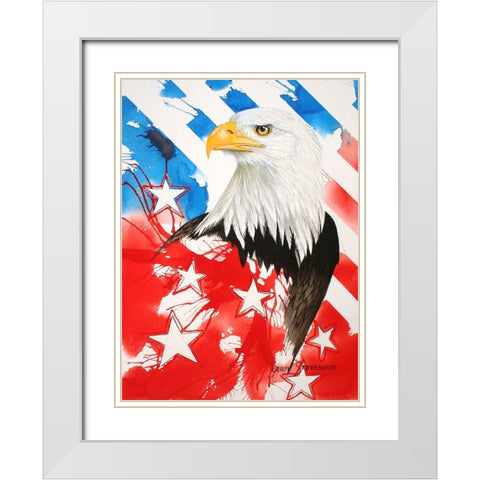 Liberty 2 White Modern Wood Framed Art Print with Double Matting by Stevenson, Graeme