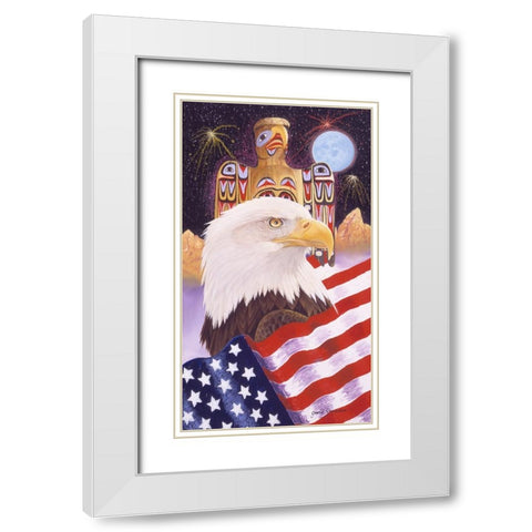 Liberty And Freedom White Modern Wood Framed Art Print with Double Matting by Stevenson, Graeme