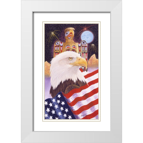 Liberty And Freedom White Modern Wood Framed Art Print with Double Matting by Stevenson, Graeme