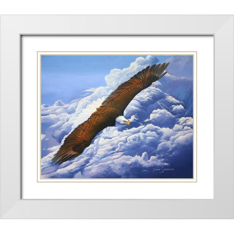 Lifted To The Sky White Modern Wood Framed Art Print with Double Matting by Stevenson, Graeme