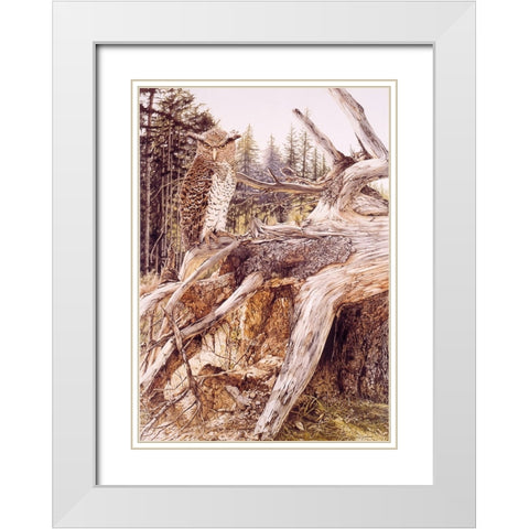 Midnite Prince White Modern Wood Framed Art Print with Double Matting by Stevenson, Graeme