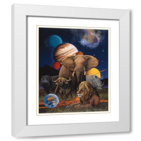 Millenium White Modern Wood Framed Art Print with Double Matting by Stevenson, Graeme