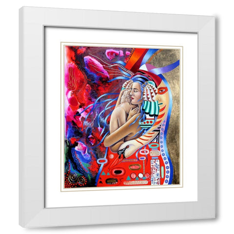 My Child White Modern Wood Framed Art Print with Double Matting by Stevenson, Graeme