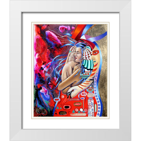 My Child White Modern Wood Framed Art Print with Double Matting by Stevenson, Graeme