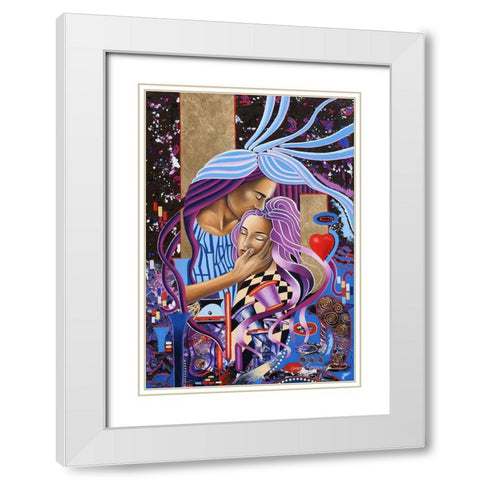 My Love White Modern Wood Framed Art Print with Double Matting by Stevenson, Graeme