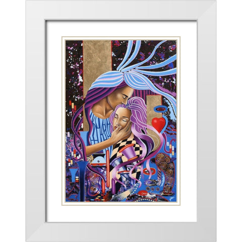 My Love White Modern Wood Framed Art Print with Double Matting by Stevenson, Graeme