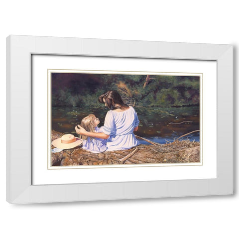 My Mothers Memories White Modern Wood Framed Art Print with Double Matting by Stevenson, Graeme
