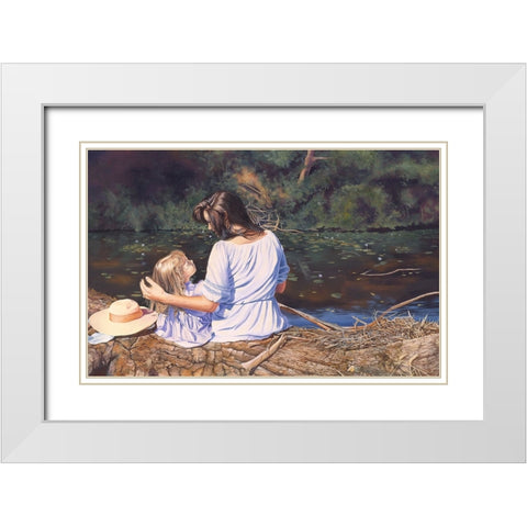 My Mothers Memories White Modern Wood Framed Art Print with Double Matting by Stevenson, Graeme