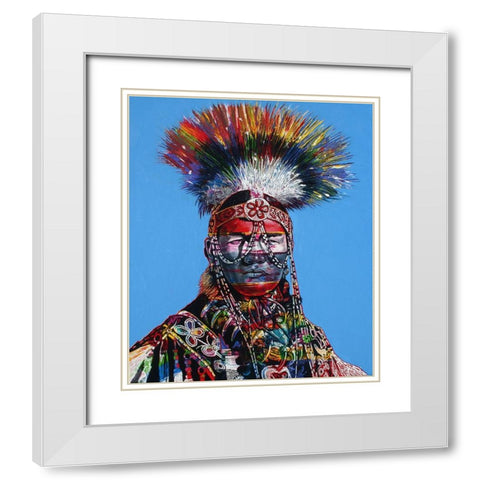 Noble Mind White Modern Wood Framed Art Print with Double Matting by Stevenson, Graeme