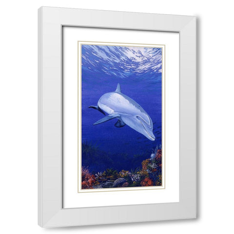 On My Own White Modern Wood Framed Art Print with Double Matting by Stevenson, Graeme