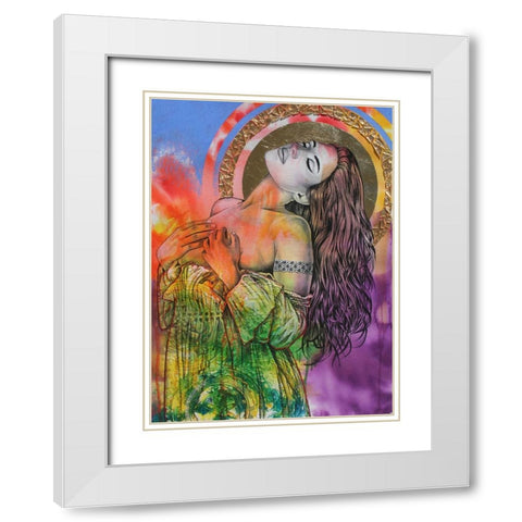 One With God White Modern Wood Framed Art Print with Double Matting by Stevenson, Graeme