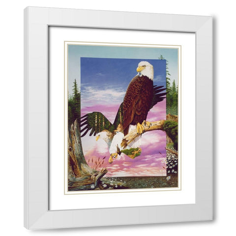 One With My Land White Modern Wood Framed Art Print with Double Matting by Stevenson, Graeme