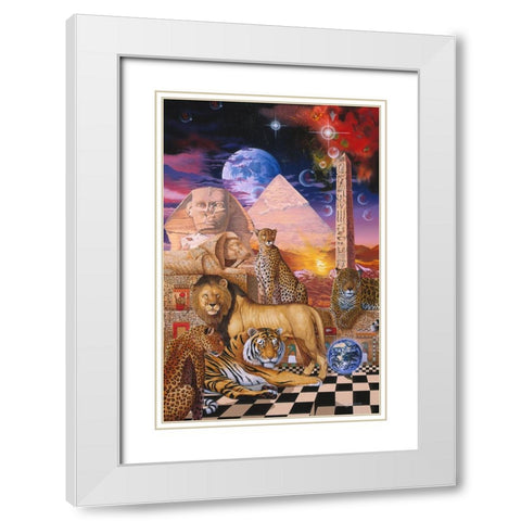 Pharoahs Pride White Modern Wood Framed Art Print with Double Matting by Stevenson, Graeme