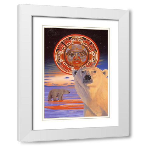 Polar Legends White Modern Wood Framed Art Print with Double Matting by Stevenson, Graeme