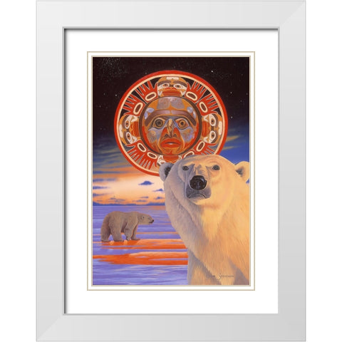 Polar Legends White Modern Wood Framed Art Print with Double Matting by Stevenson, Graeme